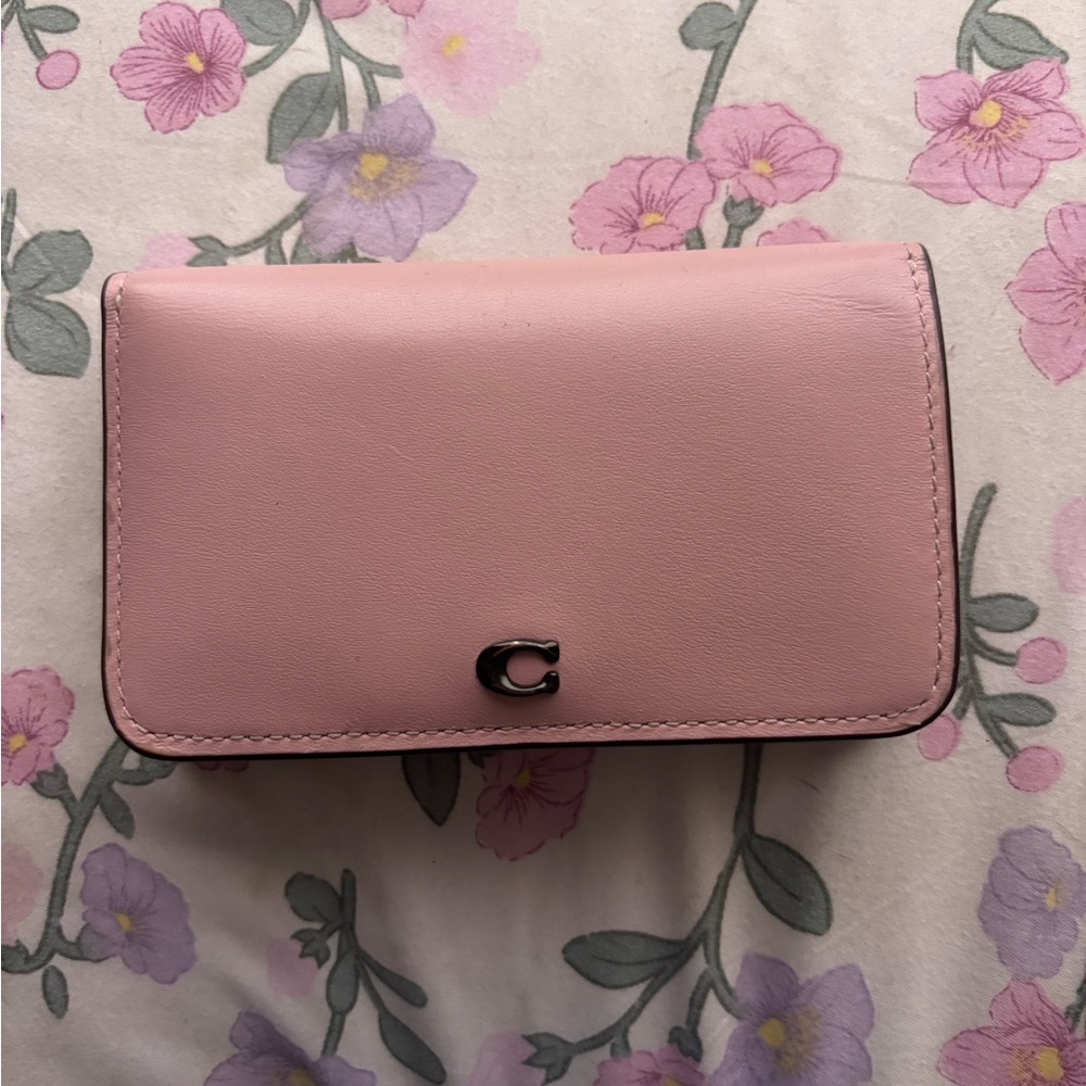 Coach slim card case - carnation
